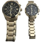 Round Shape Stainless Steel Chronograph Wrist Watch - Gold - BQ2400