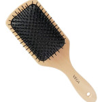 Wooden Paddle Hair Brush Beige/Black 25x8x3cm