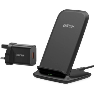 Wireless Charger With Adapter Black