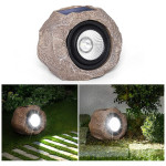 Solar Landscape Rock Light,Stone Solar Garden Lights,Solar Powered Waterproof LED Spotlight,Landscaping Figurine Lights for Pathway, Walkway, Yard, Patio