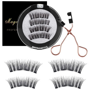 Dual Magnetic Eyelashes Tweezer Set,3D Natural Magnets False Eyelashes,KS02/1Pair