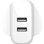 Dual USB-A Wall Charger 24W White