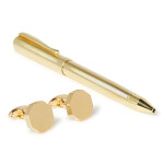 Pen And Cufflinks Set Gold