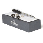 Pen And Cufflinks Set Silver/Black