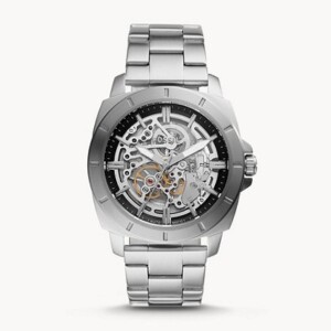 Men's Stainless Steel Chronograph Wrist Watch BQ2425 - 45 mm -Silver