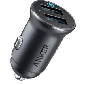 Dual Port USB Car Charger 24W Black