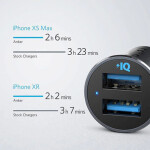 Dual Port USB Car Charger 24W Black