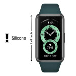 Band 6 All-Day SPO2 Monitoring Fullview Display 2 Weeks Battery Life 1.47 inch Forest Green