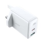 32W USB-C+USB-A Dual Port Charger White