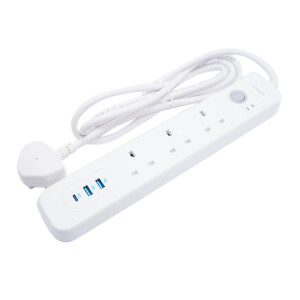 Power Extend USB-C 3 Strip White