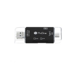 ProOne PCO03 USB-C / USB / microUSB to SD / USB / TF Adapter