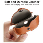 YOMNA Leather Case Compatible with AirPods Pro 2 Case, Protective Cover