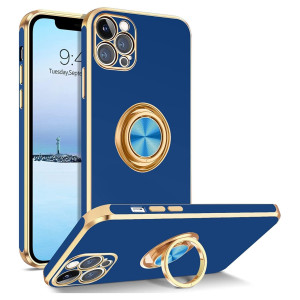 Case  Cover with 360° Ring Holder, Shock Absorption, Camera Protection, Anti-Slip, Lightweight, TPU