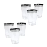 Rosymoment plastic disposable glass 6 pieces set