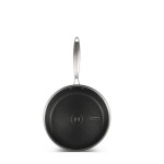 22Cm Fry Pan With Lid Black Honey Comb Coating