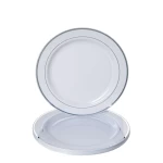 Rosymoment Premium Quality Plastic Dinner Plate 10 Inch, Set Of 10 Pieces,