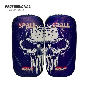 SPALL Punching Kicking Thai Pad Black Blue Red Great for Martial Arts Karate Workout Leather Strike Curved Kicking Shield