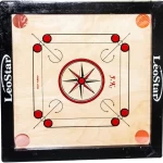 Leostar Carrom Board with Coins & Striker, Size-20x20 inch