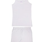 Camisole and shorts for girls 3 sets (Underwear, White, Cotton 100%)