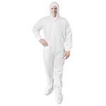 Amazing Supply Disposable SF Coveralls. Pack of 5 White Body Protective Suits Laminated Polypropylene 60 gsm. Small PPE Workwear with Microporous