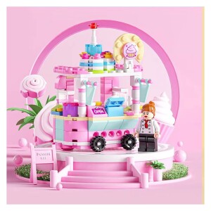 Food Cart Building Block Toy Set for Kids?Building Block Playset?Building Kit Street Food Construction Toys Gifts for Boys Girls Aged 4 5 6 7 8+