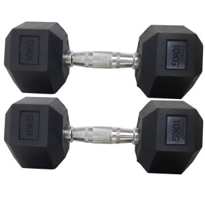 Rubber Dumbbells Steel Grip