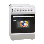 Krypton 60X60 Free Standing Oven- KNCR6240| 4 Gas Burners, 2 Semi Cast Iron Pan Supports, Rotisseries, Oven| Multiple Power Levels