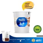 Hans 2 in 1 instant Coffee in Cup, 6 Cups Flow Pack