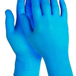 Nitrile examination gloves-powder-free, non-sterile, disposable, food safe, indigo blue, convenient dispenser packaging, 100 gloves per group (large)