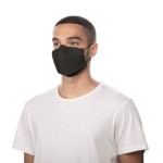 AQ Nanofiber Filter Face Mask (Black) , Paper Light weight, 0.1m Nanofiber Filter, Made in Korea, Reusable up to 10times