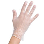 WOC Disposable Gloves,Clear Vinyl Gloves Latex Free Powder-Free Glove Health Gloves for Kitchen Cooking Food Handling,XL