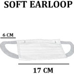 3 Layer Ultra Soft and Comfortable Ear loop face Mask (White) (50pcs/box)