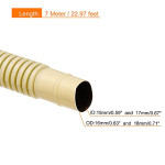 sourcing map Universal Air Conditioner Drain Hose 15mm 17mm ID 23ft for AC Units Washing Machine, Beige