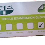 Nitrile examination gloves-powder-free, non-sterile, disposable, food safe, indigo blue, convenient dispenser packaging, 100 gloves per group (large)