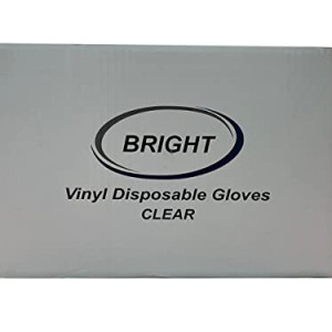 Disposable powder free vinyl gloves (Medium), 100pcs.