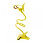 Versatile Phone Stand Universal Gooseneck Holder with Flexible Grip for Comfortable Viewing and Multitasking in Yellow