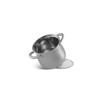 EDENBERG Stock Pot | Cooking Pot with Tempered Glass Lid | Multi-Purpose Cooking Pot- Stainless Steel Material | Induction Base Pot- Silver, 4.0 L (diameter: 18 cm)