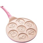 Mavoorick Pancake Pan Nonstick-Pancake Griddle Pan- Egg Pancake Blini Frying Pan/Mini Crepe for Nonstick Maker 7 Animal-Pink Animal