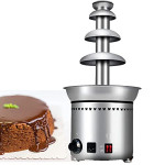 4 Tier Fountain Chocolate Cheese Melting Machine Cream Fondue, Commercial Chocolate Fondue Fountain Digital Chocolate Waterfall Melting