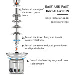 4 Tier Fountain Chocolate Cheese Melting Machine Cream Fondue, Commercial Chocolate Fondue Fountain Digital Chocolate Waterfall Melting