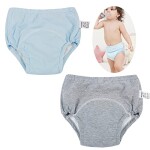 2 Pack Baby Cotton Training Pants 6 Layers Absorbent Potty Training Underwear, Toddler Pee Toilet Training Underpants for Infant Girl and Boy