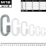 Meister Quick Link Screwlock Carabiners - Galvanized Steel w/Threaded Hex Connector