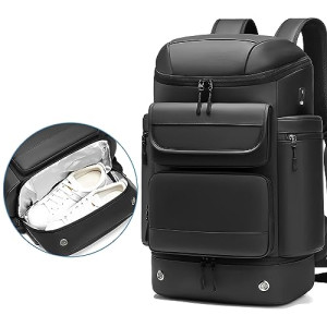 Skycare 45L Business Travel Backpack, Expandable Waterproof Laptop Bag with Independent  Anti-Theft Pocket, and Thermal Side Pockets