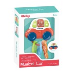 Ibi-Irn- Lovely Car Shape Soft Lighting Chewable Teether Musical Car (Chewable Keys)