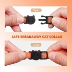 6 Pack Breakaway Cat Collars with Bell, Classic Plaid Kitten Collar Adjustable 7-12in Soft Safety Buckle Collars for Kitty