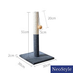  Cat Scratching Post for Indoor Cats,Cat Scratcher with Hanging Ball,Durable Cat Scratcher Pole with Sisal Rope,Cat Carpet Scratching and Kittens (Grey+ Beige)