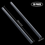 16PCS Rigid PETG Tube 12mm (1/2) OD x 1mm Wall Thickness, 12.5 Length Water Cooling Hard Tubes Rigid Round PC Tubing Unbreakable 