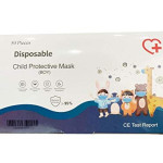 7box_fashion Kid's Printed Design Disposable Face Mask - Multicolour