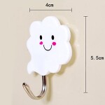 DLORKAN 3pcs Self Adhesive Bathroom Kitchen Clouds Hanger Hooks Adhesive Stick On The Wall Hanging Door Clothes Towel Rack Holder