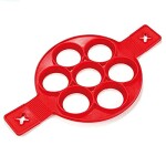 Pancake Molds Silicone Baking Mould, Egg Maker Pancake Flipper Egg Ring, Nonstick Silicone Round Egg Rings 7 Circles